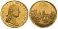Nürnberger Golddukaten von 1790;
Avers: Kaiser Leopold II.
Revers: Stadtansicht Nürnberg <span class="smw-highlighter" data-type="8" data-state="inline" data-title="Hinweis" title="Urheber: Teutoburger Münzauktion GmbHLizenz: Copyright"><span class="smwtticon note"></span><span class="smwttcontent">Urheber: Teutoburger Münzauktion GmbH<br>Lizenz: Copyright</span></span>