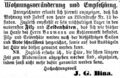 Zeitungsanzeige des Filzfabrikanten <!--LINK'" 0:1-->, Februar 1861
