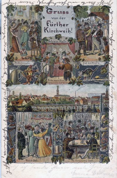 Datei:Kirchweihkarte, gel. 6.8. 1907.jpg