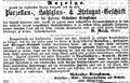 Zeitungsanzeige der <!--LINK'" 0:9-->, Januar 1865