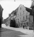 Bergstr. 29 – das Wirtshaus "Zum letzten Heller" – mit Blick in die Bergstraße, links daneben schließen die Hausnummern 27 abwärts an, Aufnahme von 1949