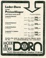 Leder-Dorn in der Maxstraße 29, FN-Werbung 1977