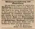 Heuber eröffnet Geschäft in der Königstraße, Fürther Tagblatt 8.12.1849