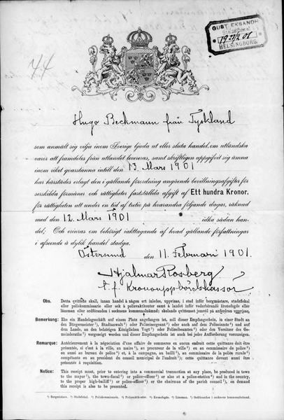 Datei:Schwedische Handelszulassung 1901.png