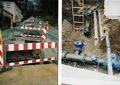 Rohrleitungsarbeiten in der Vacher- und <!--LINK'" 0:6--> im März 2003