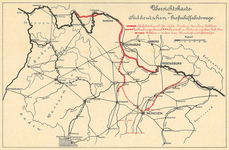 Datei:Planskizze Main-Donau-Kanal 1920.jpg