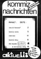 Kommiz Nachrichten Oktober 1973, Nr. 1 - Vorgängerzeitschrift der <a class="mw-selflink selflink">Fürther Freiheit (Stadtillustrierte)</a>