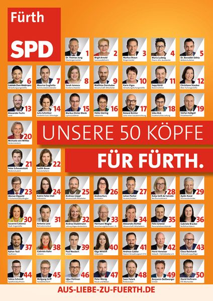 Datei:SPD-Fürth-2020-Wahlplakat-Kommunalwahl-50-Köpfe.jpg