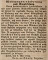 Zeitungsanzeige des Vergolders <!--LINK'" 0:44-->, Mai 1844