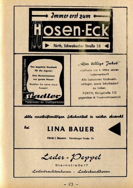 Datei:Werbeseite Pennalen Schülerzeitung 1961.jpg