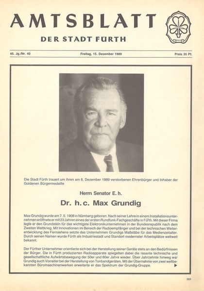 Datei:Amtsblatt zum Tod von Max Grundig.jpg