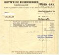 Rechnung vom 17.03.1953 der Firma  aus der Königstraße 112
