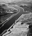 Parallelhafen Fürth mit Wendebecken - kurz nach Fertigstellung, Luftbild ca. 1972