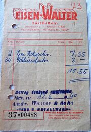 Rechnung Eisen-Walter 1960.JPG
