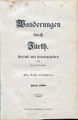 Titelblatt: Wanderungen durch Fürth von Georg Wüstendörfer, 1898