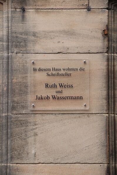 Datei:Gedenktafel Weiss Wassermann.jpg