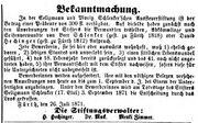 H. Hechinger Schlenker Aussteuerstiftung, Ftgbl. 28.07.1871.jpg