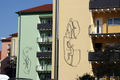 Herrnstraße 46 bis 48 - jeweils mit Drahtkunst an der Fassade aus den 1950er Jahren, 2017
