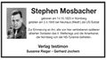 Stephen Mosbacher Todesanzeige