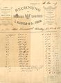 Historische Rechnung der Spielefabrik L. Kleefeld & Co. von 1889