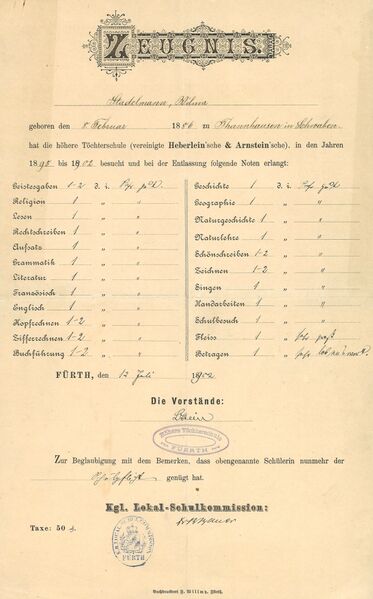 Datei:Heberlein-Arnstein Zeugnis 1902.jpg