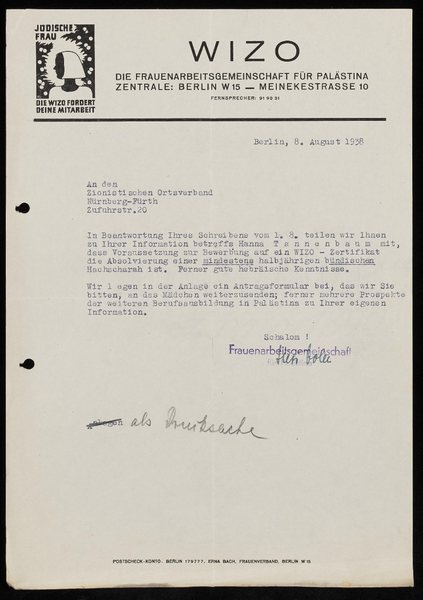 Datei:Korrespondenz der Zionistischen Ortsgruppe Nürnberg-Fürth. WIZO.png