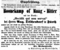 Werbeanzeige für , April 1856