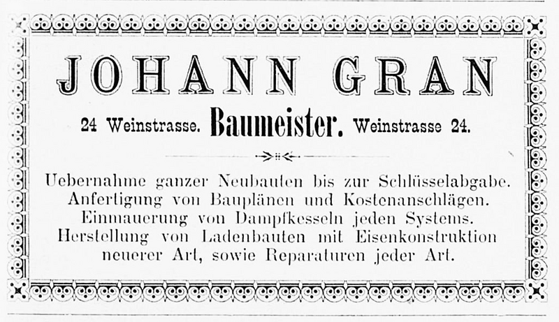Datei:Anzeige Gran, Fürther Adressbuch 1889.png