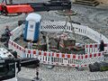 Vorbereitung Reparatur Brunnen Löwenplatz März 2025