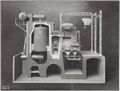 Gaswerk, angeschlossene Müllverbrennung, Schnittmodell der Anlage, Aufnahme von 1911
