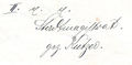 Abschrift eines Dokuments mit dem Kürzel <i>gez. <!--LINK'" 0:4--></i> während seiner Zeit als Oberbürgermeister der Stadt Fürth, März 1906