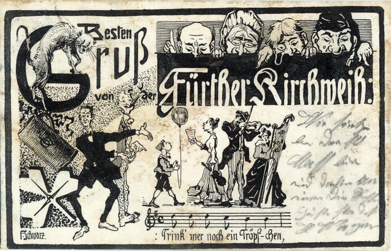 Datei:AK Kirchweih gel 1908.jpg
