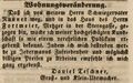 Wohnungsveränderung des Uhrmachers <!--LINK'" 0:46-->, November 1847