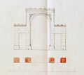 Planzeichnung für neue Tore am Schulhof, 1852