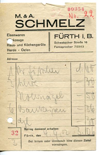 Datei:Rechnung Schmelz 1952 1.jpg