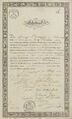 Lehrbrief für Christoph Christgau vom 5. Mai 1834