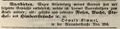 Zeitungsannonce von <a class="mw-selflink selflink">Oswald Kimmel</a>, Dezember 1843