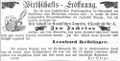Wirtschaftseröffnung "Zum Fuchsbau", September 1866