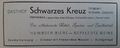 Werbeanzeige für den Gasthof "<a class="mw-selflink selflink">Schwarzes Kreuz</a>", 1949