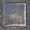 Stolperstein in Hamburg für Luise Gabriele Böhm, deportiert 1942 von Hamburg, ermordet am 2. Oktober 1942 im KZ Theresienstadt.