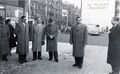 Eröffnung der Tankstelle und Autowerkstatt in der Nürnberger Straße 126 mit prominenten Gästen, ca. 1950