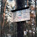 Wanderwege Übersichtstafel im Fürther Stadtwald 1974