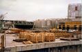 Bauarbeiten an der neuen Stadthalle, Mrz 1981