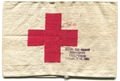 Armbinde mit rotem Kreuz: Reserve Teil Lazarett - Mädchenlyzeum Fürth