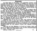 Leserbrief zum Verein durchreisender armer Israeliten, Fürther Tagblatt 25. März 1876