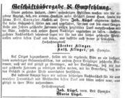 10 Geschäftsübergabe Klingler - Lägel, Ftgbl. 5. Mai 1874.jpg
