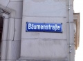 Straßenschild Bäumenstraße, historisch