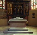 Das Styropor-Modell in der Predella des Poppenreuther Altars