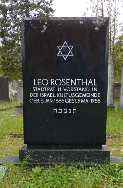 Datei:Grabstein Leo Rosenthal.jpg