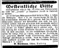 Zeitungsaufruf bezüglich Gefangenenseelsorge, <!--IWLINK'" 53-->, 15. März 1900
